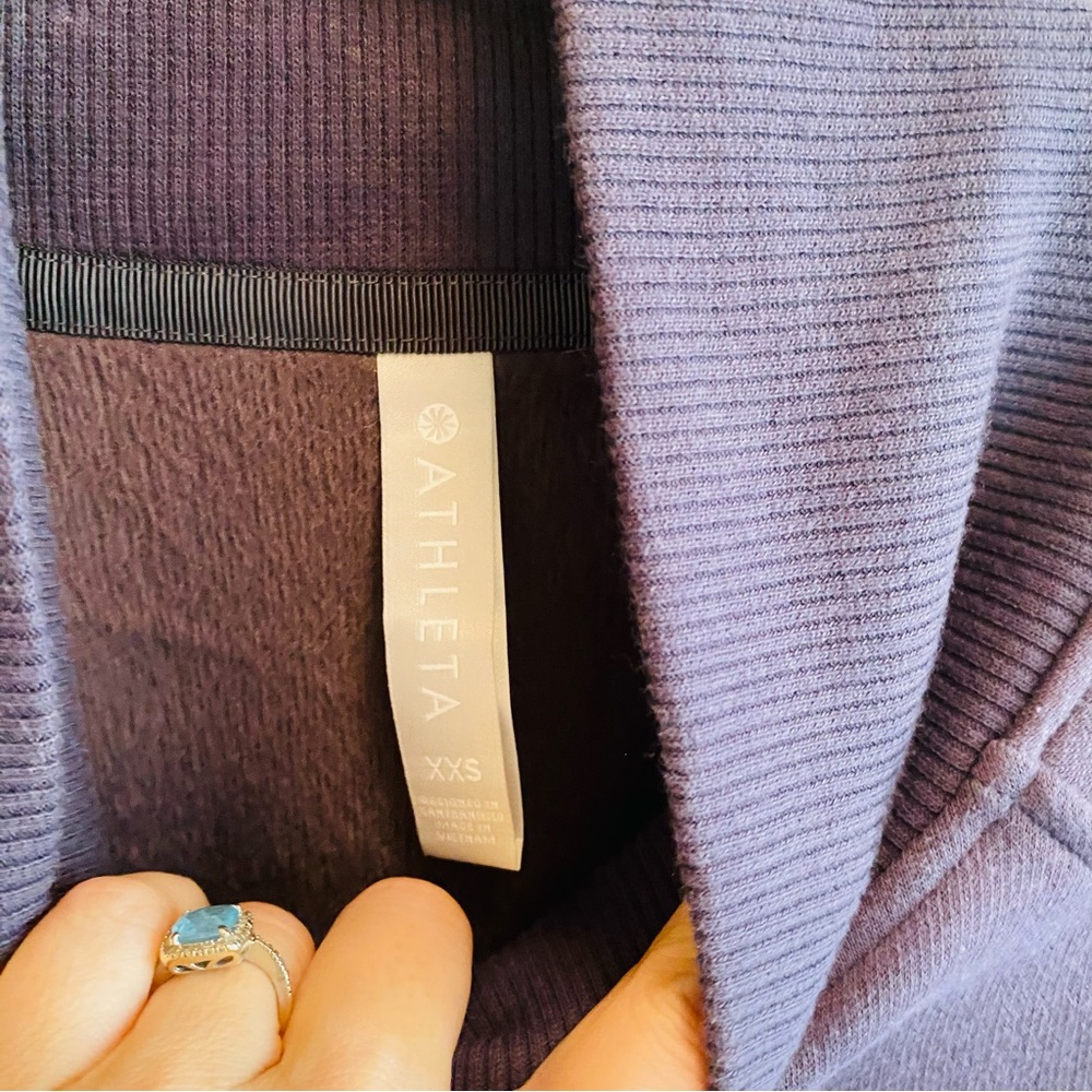 Athleta Cozy Karma Side Zip Funnel Neck Sweatshirt - Picture 4 of 5